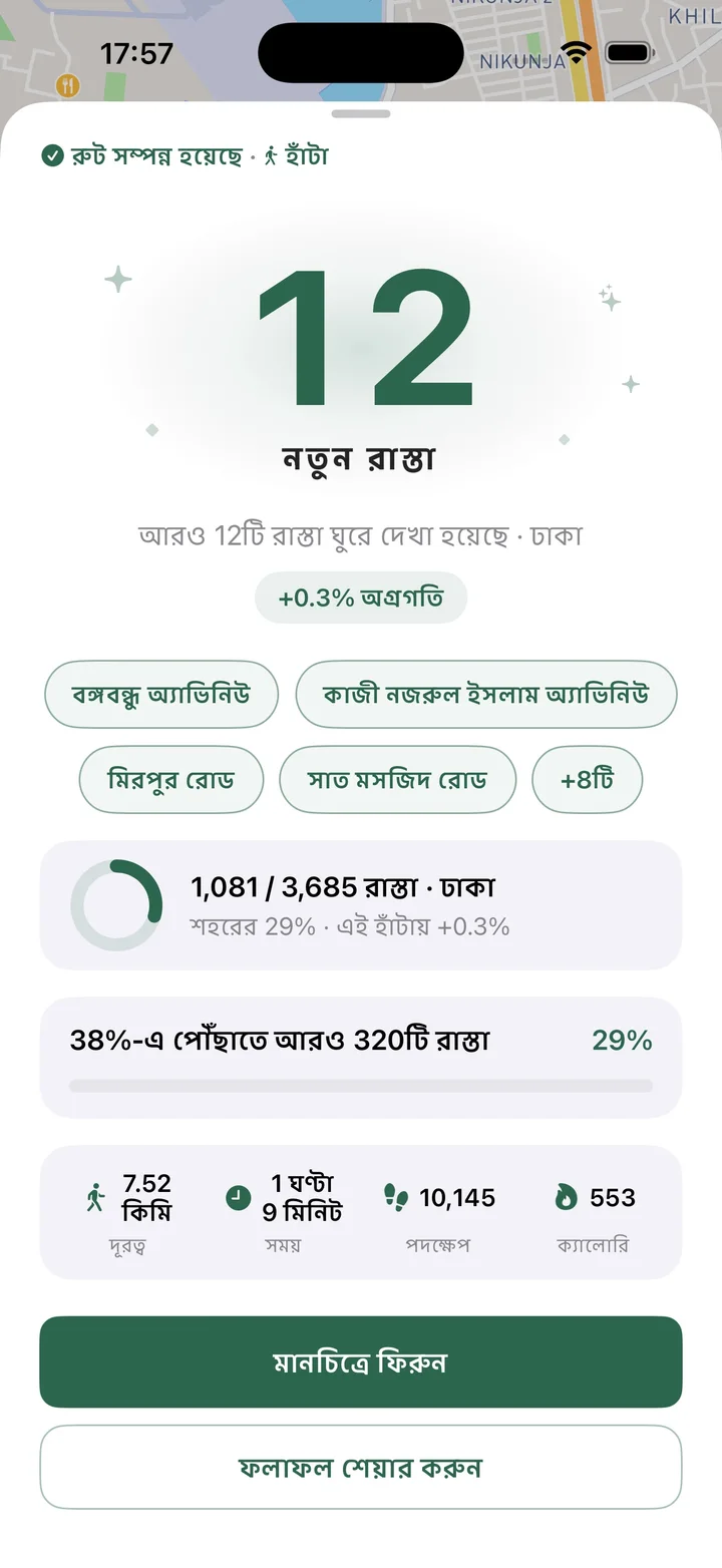 রুট সম্পন্ন হয়েছে