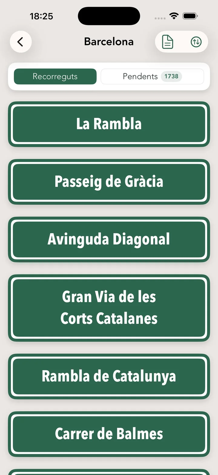 Carrers recorreguts