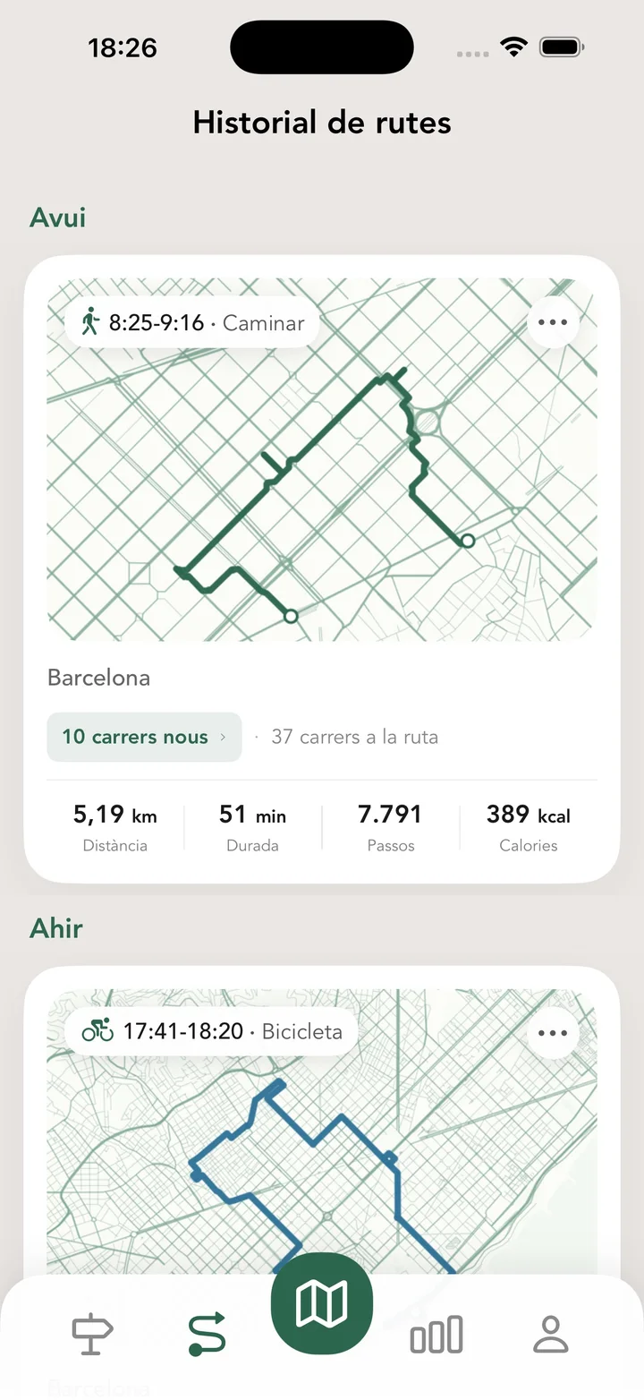 Historial de rutes