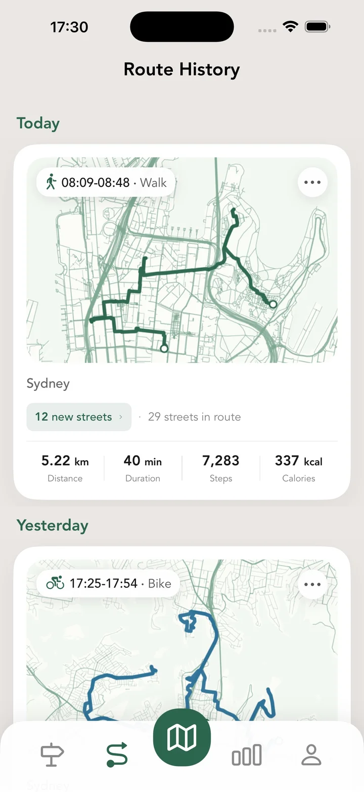 Route History