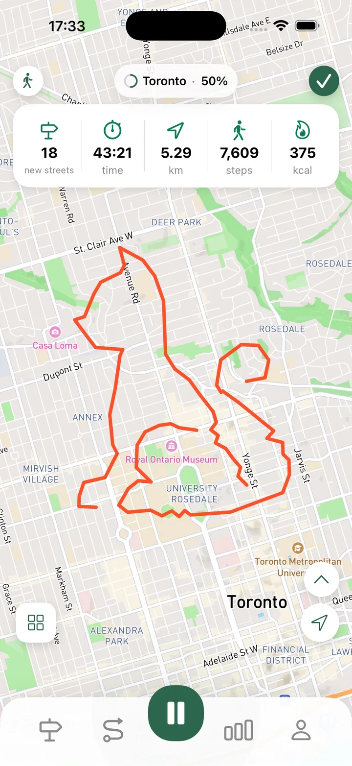 Track walks, runs, and rides