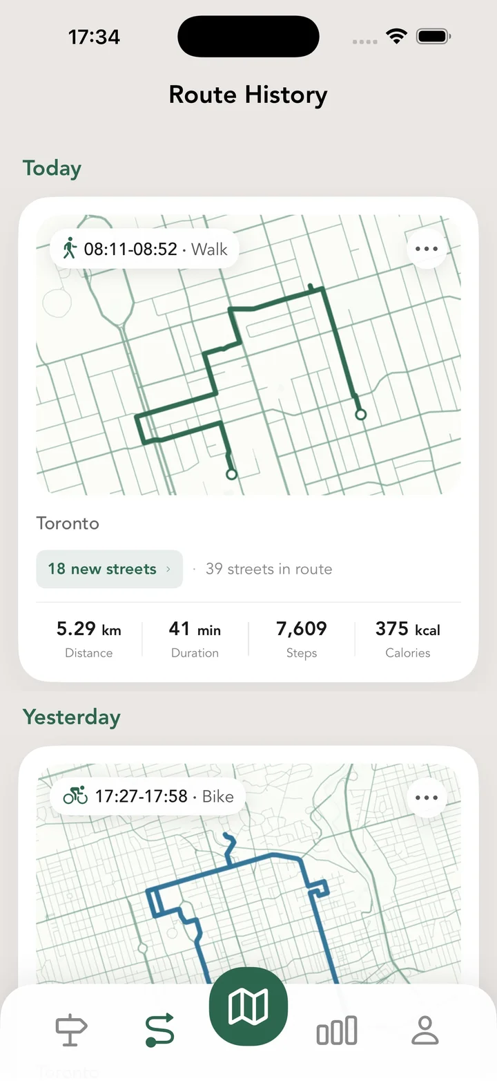 Route History