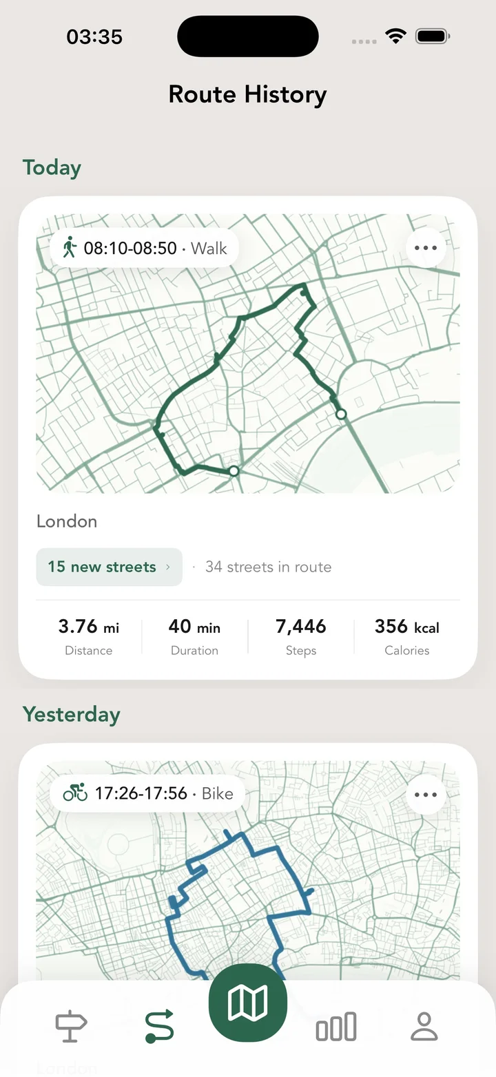 Route History