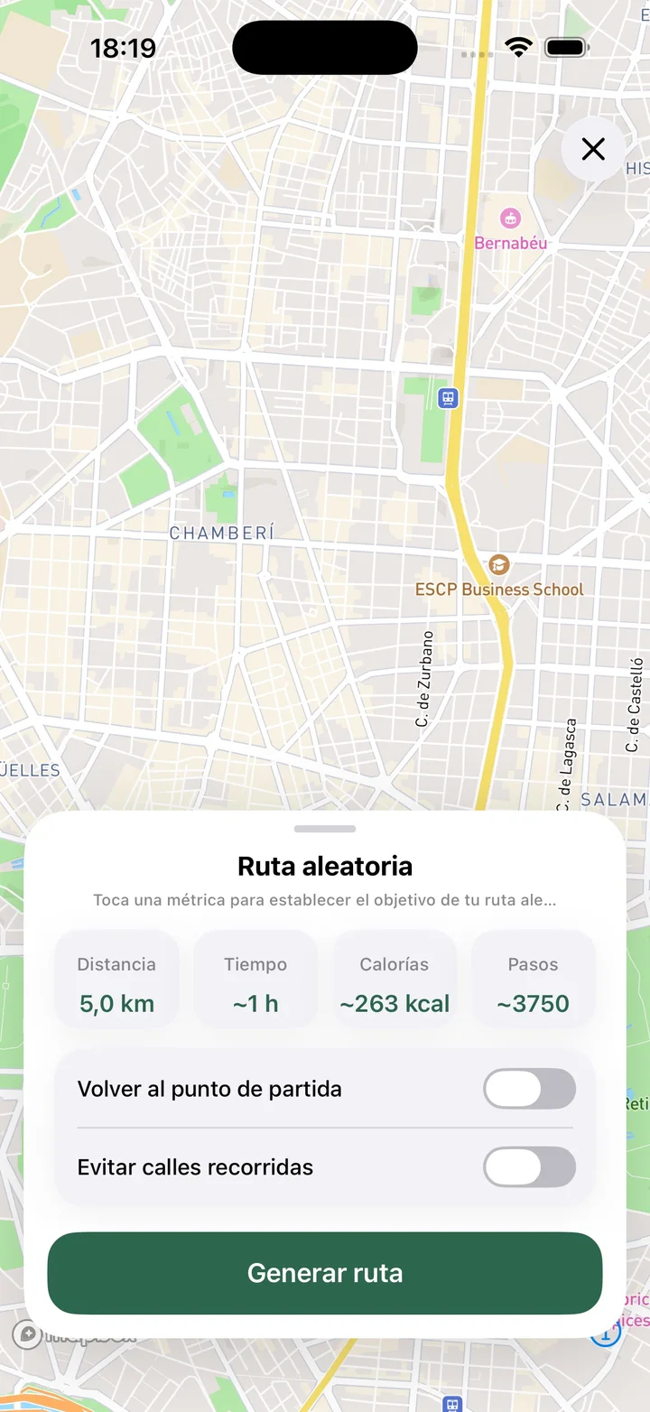Generador de rutas aleatorias