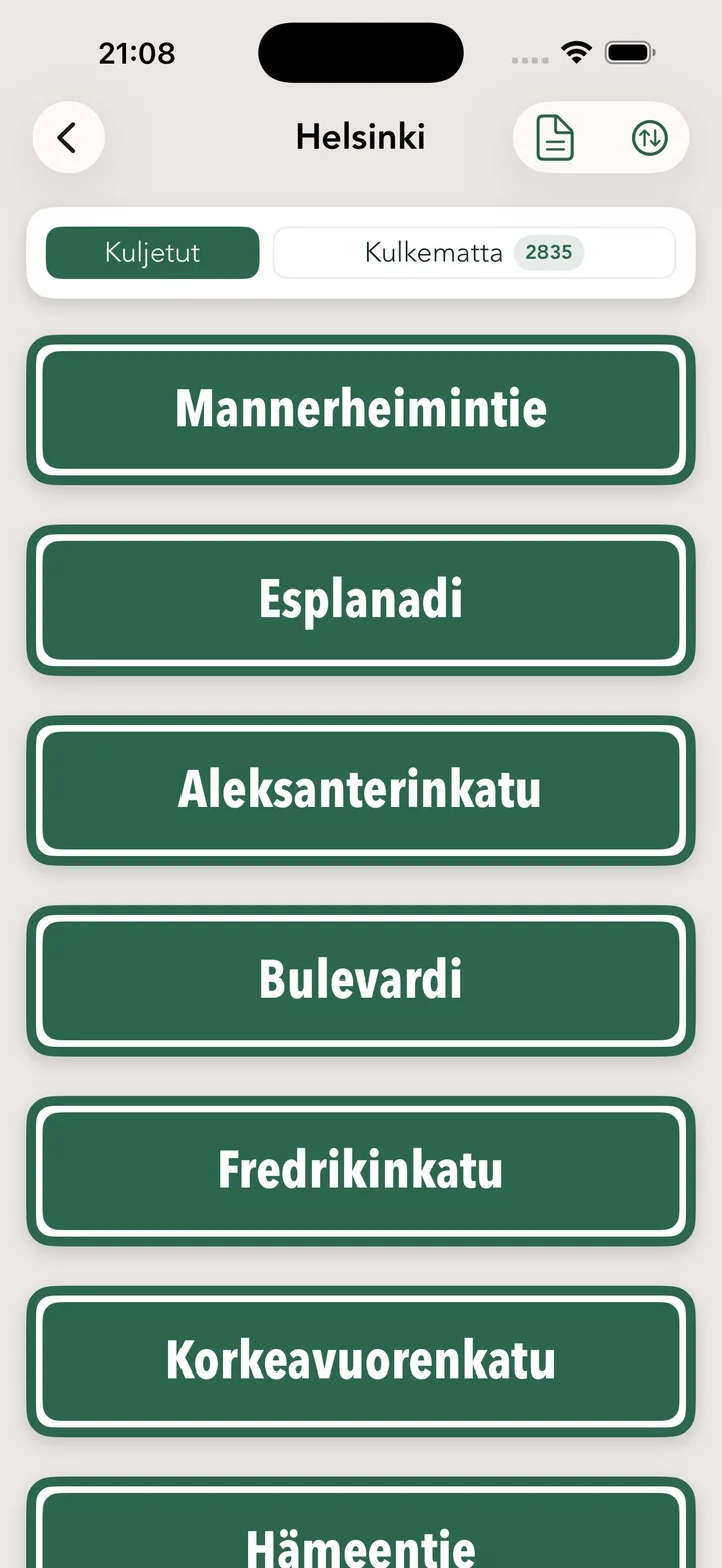 Kuljetut kadut