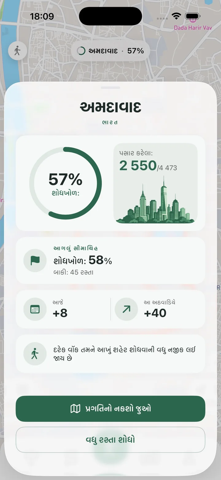 શહેરની પ્રગતિ