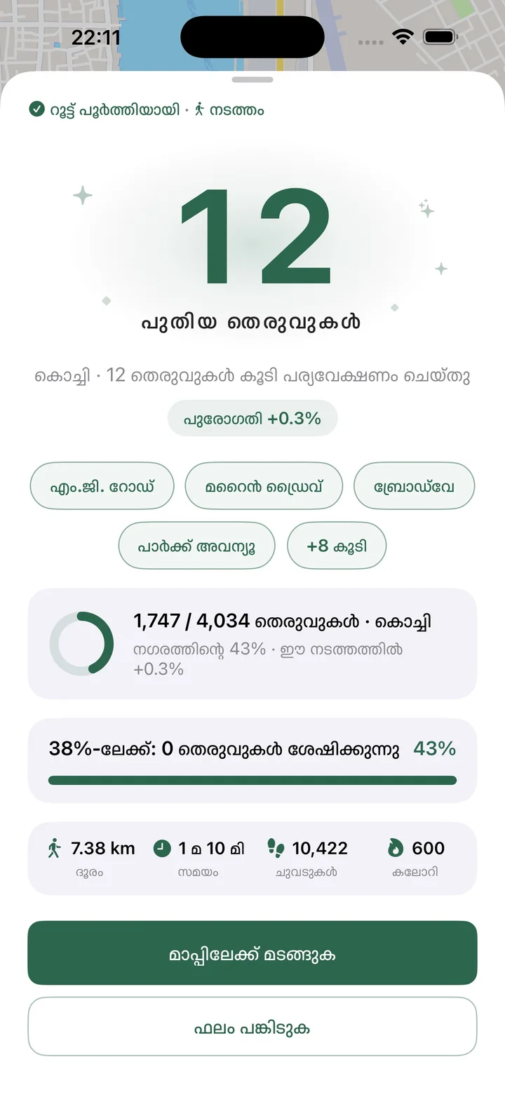റൂട്ട് പൂർത്തിയായി
