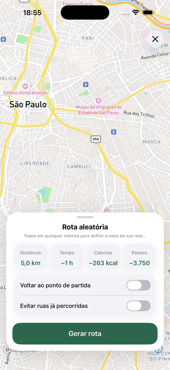 Gerador de rotas aleatórias