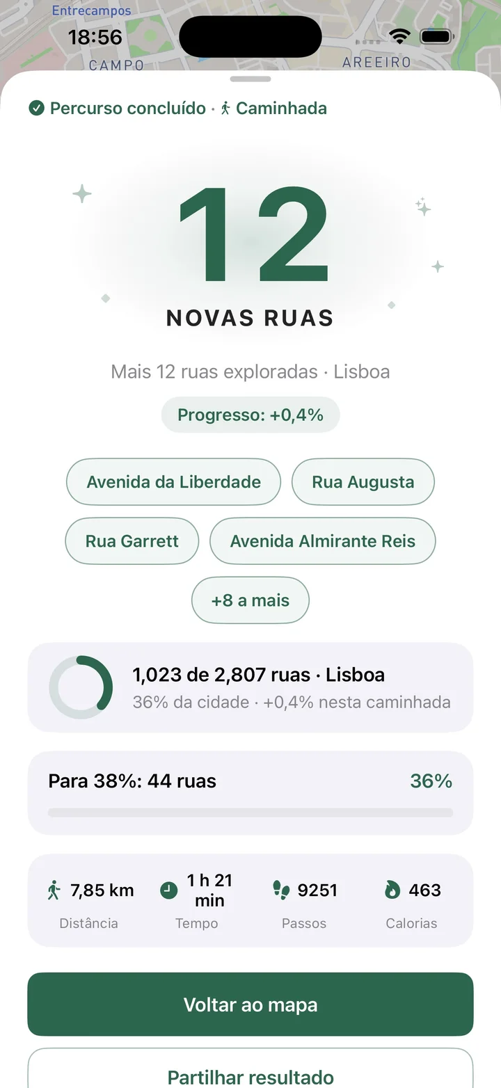 Percurso concluído