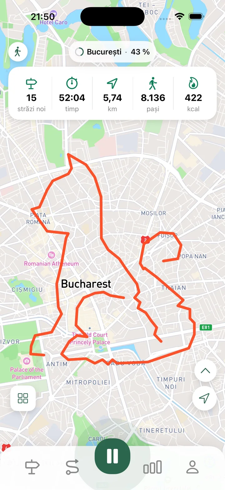 Înregistrați plimbările, alergările și turele cu bicicleta