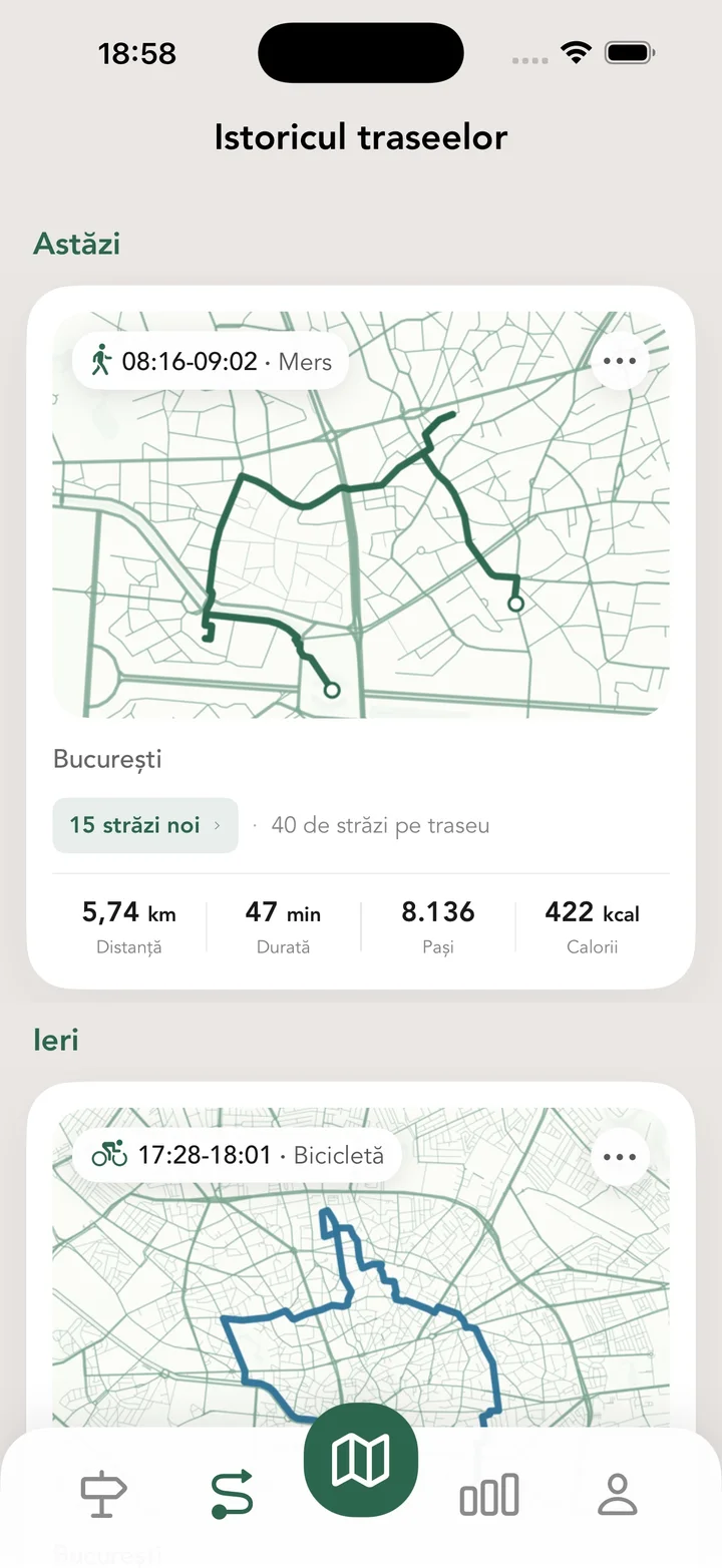 Istoricul traseelor