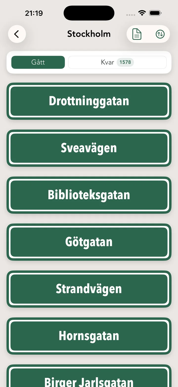 Gator du gått på